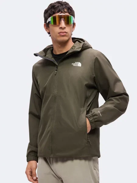 THE NORTH FACE Prechodná bunda QUEST tmavozelená