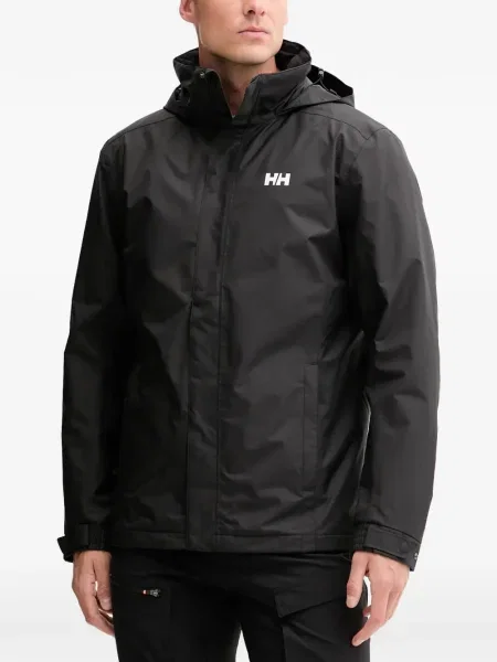 Geacă Helly Hansen cu glugă cu autograf negru