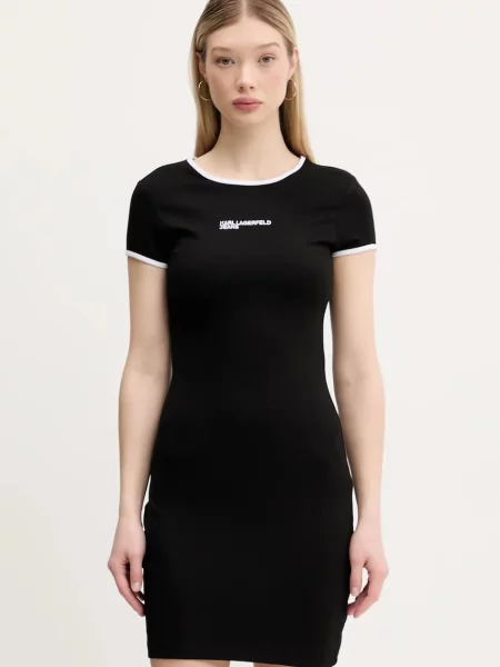 Karl Lagerfeld Jeans rochie mini mulata negru