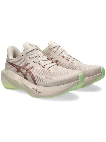 ASICS Bežecká obuv Novablast 6 béžová / hnedá / neónovo zelená ružová