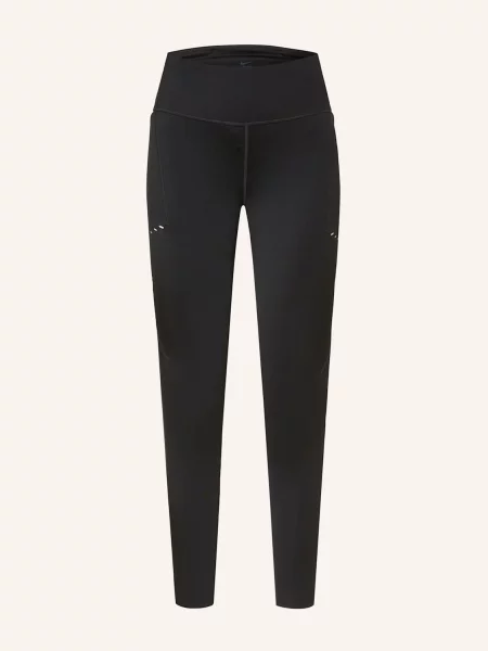 Reflexní běžecké kalhoty Nike s vysokým pasem černé