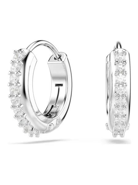Lniane kolczyki Swarovski szare
