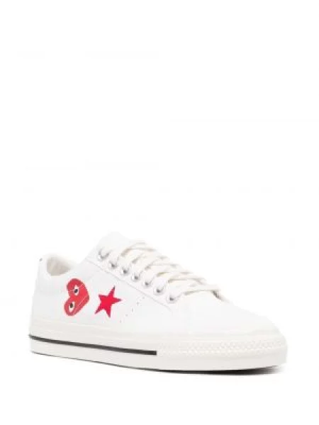 Tenisky Comme Des Garçons Play X Converse bílé