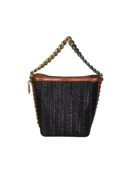 Torebka na łańcuszku Stella Mccartney tweedowa czarna