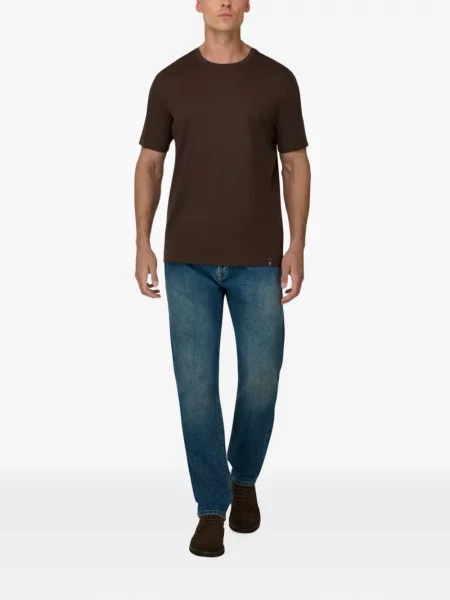 Tricou Boggi Milano de mătase maro