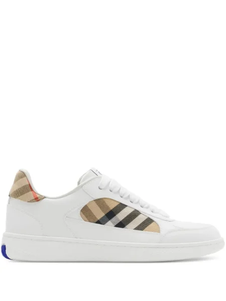 Sneakerși Burberry în carouri alb