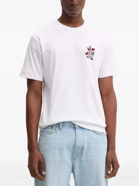 Tricou The Kooples cu broderie alb