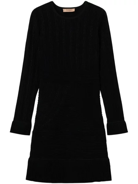Długa mała sukienka maxi Twinset garniturowa czarna