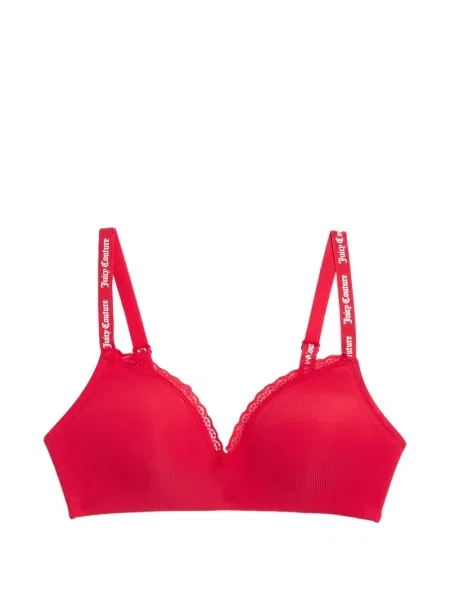 Sutien bralette Juicy Couture din dantelă roșu