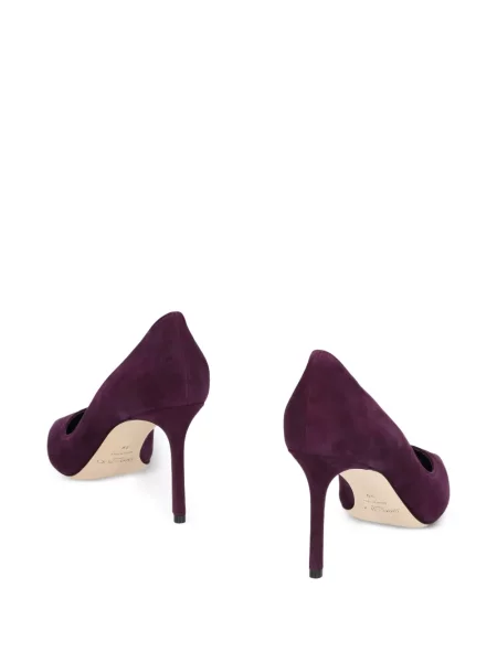 Pantofi cu toc Jimmy Choo din piele de căprioară violet