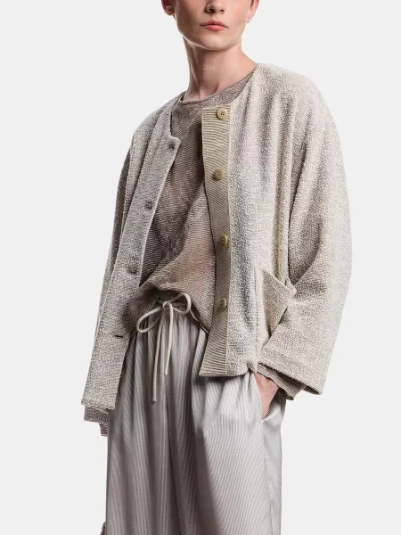 Блейзер Emporio Armani бавовна/віскоза бежевий