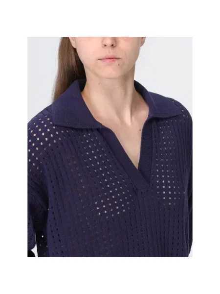 Dzianinowy sweter Kangra niebieski