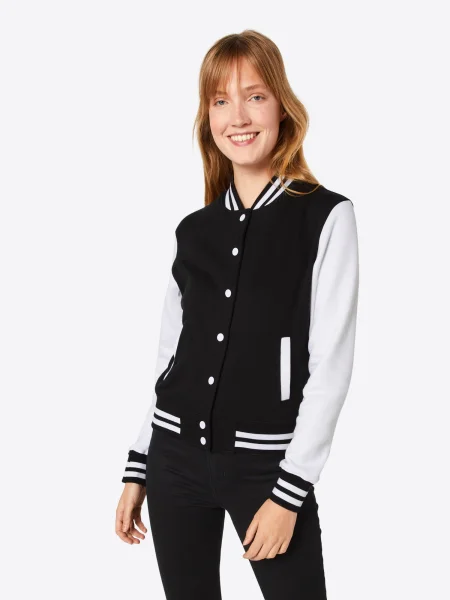 Urban Classics Hanorac alb / negru gri