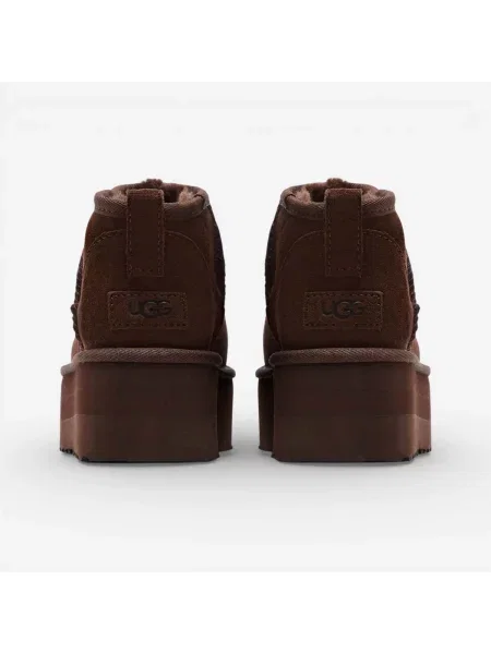 Botine Ugg cu platformă clasici alb
