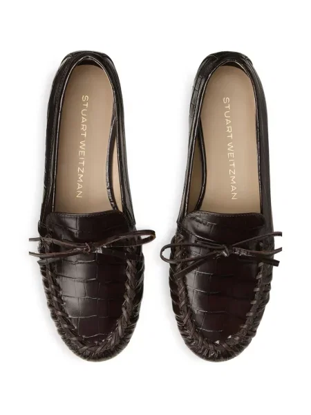 Pantofi loafer Stuart Weitzman cu funde maro