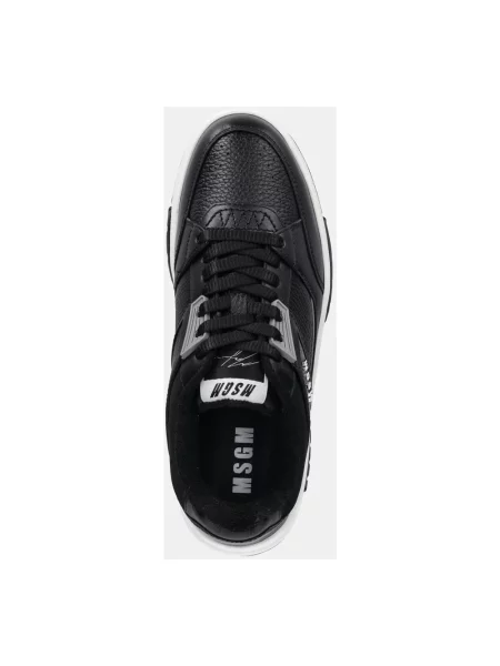 Sneakersy Msgm skórzane czarne