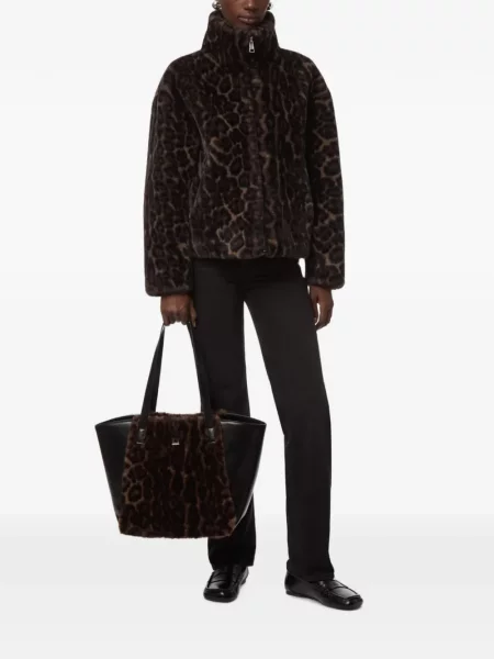 Geantă Apparis cu imagine cu model leopard negru