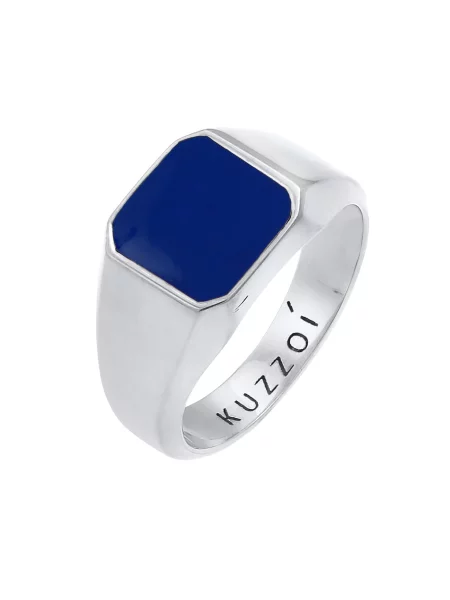 KUZZOI Prstan temno / srebrna modra