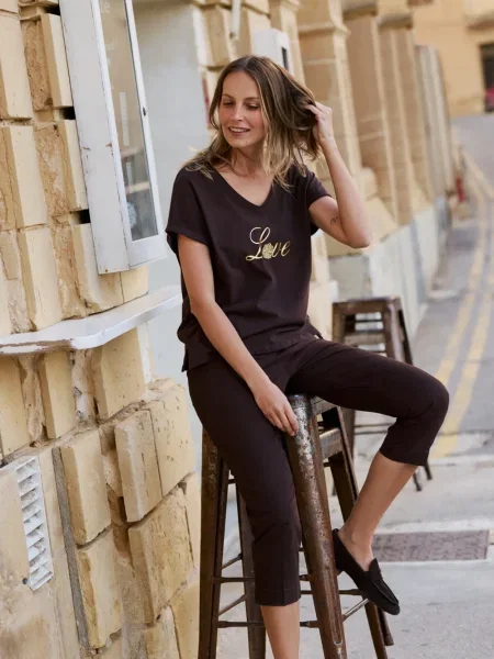 Tricou Marisse maro