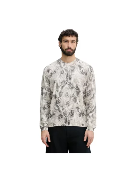 Armani Exchange sweter beżowy