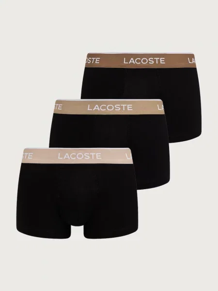 Lacoste bokserki dopasowane z czarne