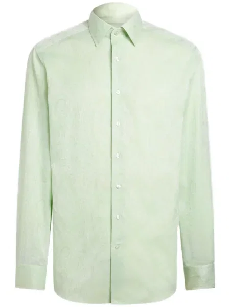 Cămașă Etro din jacard verde