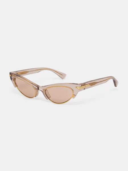 Bottega Veneta okulary przeciwsłoneczne beżowe