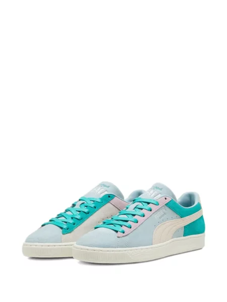 Sneakerși Puma Suede din piele de căprioară alb