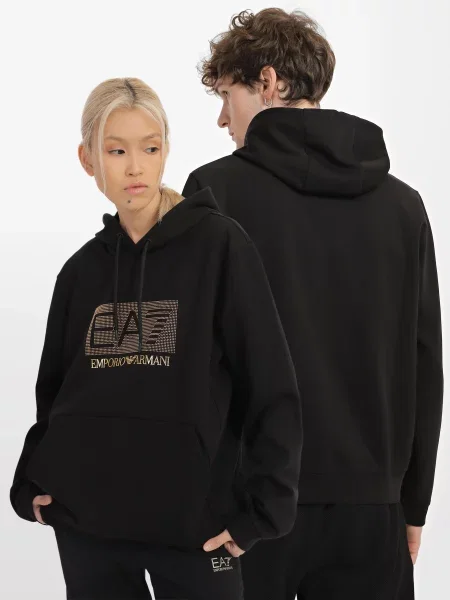 Жіноче Худі Logo Series поліестер/бавовна чорний