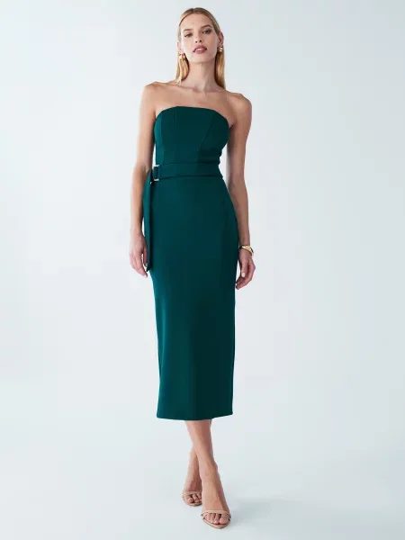 BWLDR Rochie de cocktail Bydee pin verde