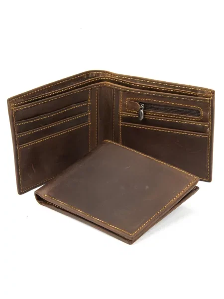 Кожаный кошелек Royalbag коричневый