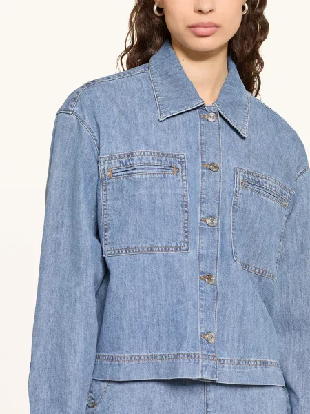 Claudie Pierlot Bluzka Jeansowa blau