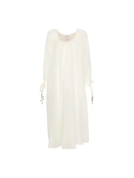Sukienka maxi 120% Lino biała