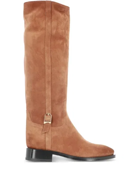 Botine Santoni cu cataramă maro