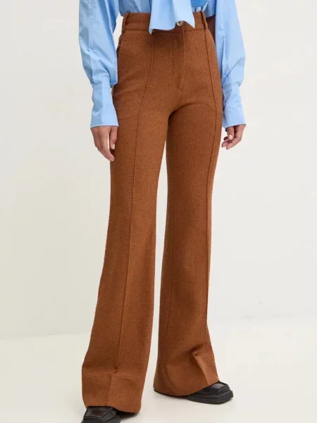 Patou pantaloni de lana portocaliu