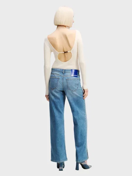 Прямі джинси Karl Lagerfeld Jeans бавовна/еластан синій