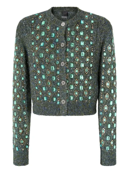 Cardigan Pinko lung verde