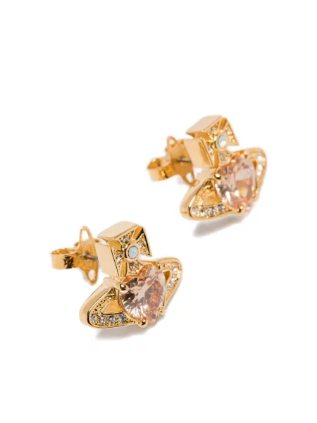 Cercei Vivienne Westwood cu motiv cu inimi auriu