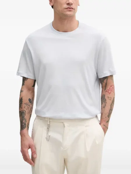 Scurt tricou Paul & Shark cu decolteu rotund gri