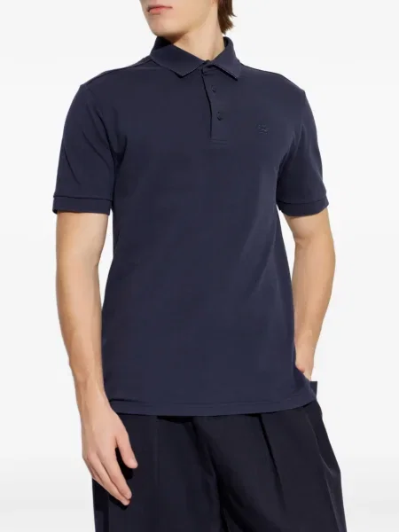 Polo Etro cu broderie albastru