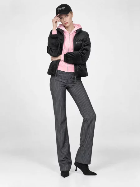Geacă Juicy Couture din velur negru