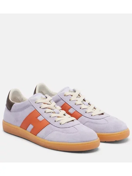 Sneakerși Hogan din piele de căprioară violet