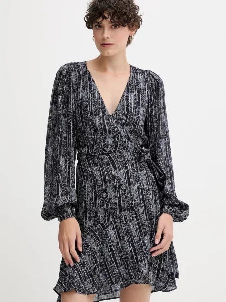 Pepe Jeans sukienka mini rozkloszowana granatowy