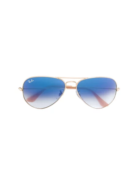 Okulary przeciwsłoneczne Ray-Ban Aviator Classic arista gold/light blue żółte