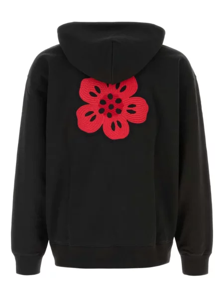 Hanorac cu glugă Kenzo cu model floral negru