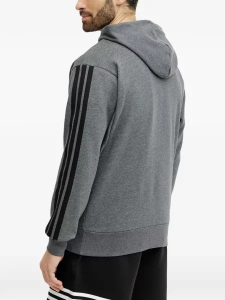 Pantaloni Adidas cu dungi alergare cu broderie albastru