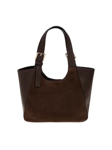 Torebka hobo Furla zamszowa brązowa