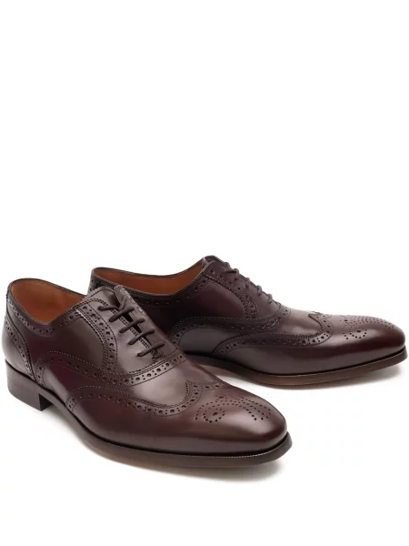 Brogues Loja Das Meias cu șireturi din dantelă maro