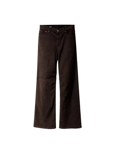 Szerokie jeansy Dondup z bursztynem brązowe