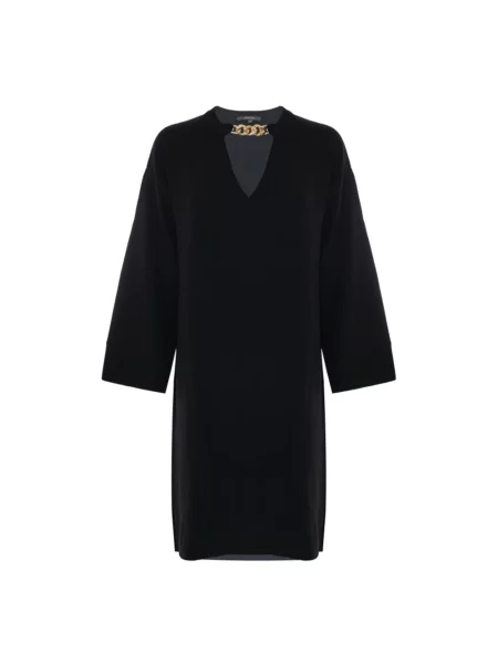 Sukienka Kocca z dekoltem w serek czarna